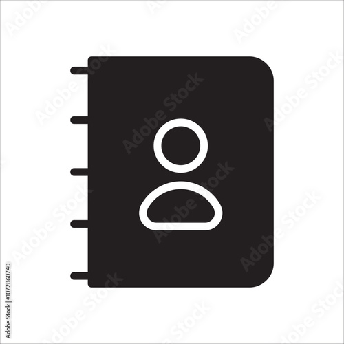  A minimalist agenda book icon with a bookmark, symbolizing organization, planning, or scheduling. Ideal for productivity apps or office tools.