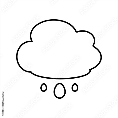 Simple cloud icon with a star symbol, perfect for representing cloud services, favorites, or saved items. Modern and minimalistic black-and-white design.