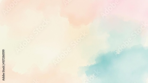 Abstract watercolor background with soft pastel colors blending together seamlessly creating a tranquil and soothing pattern, blending, texture, pastel