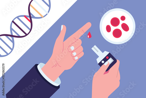 Hemophilia flat style illustration vector design