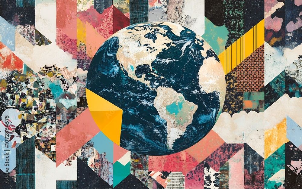 Fototapeta premium background with world