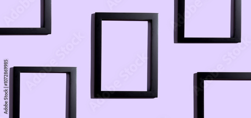 Blank rectangle picture frames with copy space