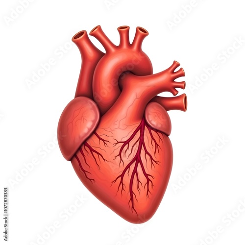 Realistic Illustration of a Human Heart photo