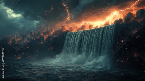 Wallpaper Mural City on the Brink of Destruction Torontodigital.ca