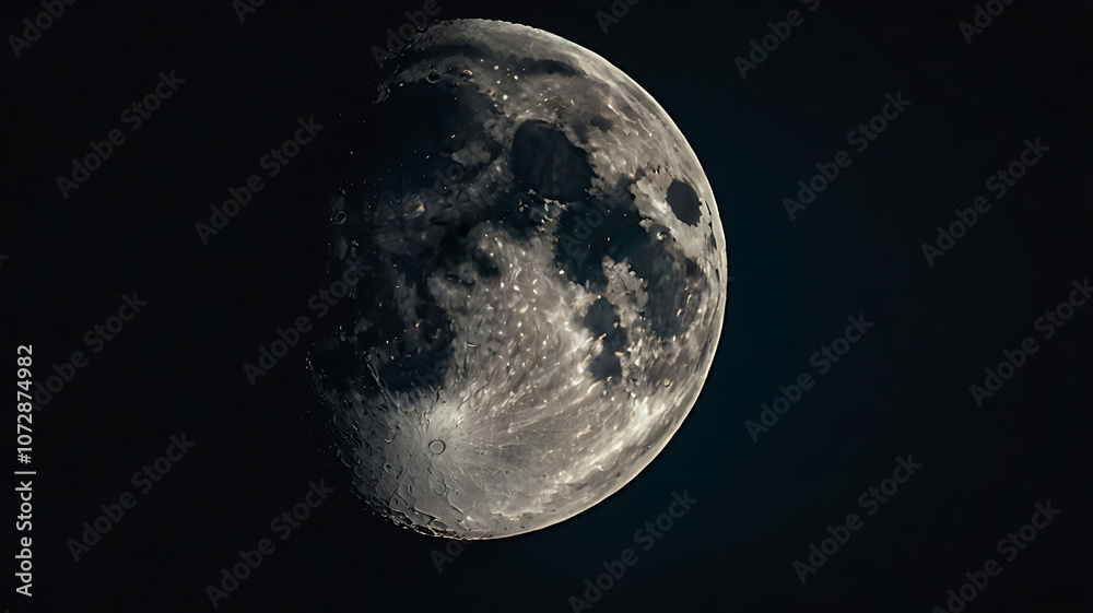 Fototapeta premium closeup of full moon in the sky