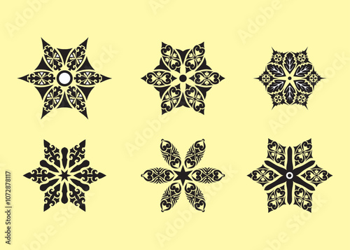 Circle-type mandala clipart illustration