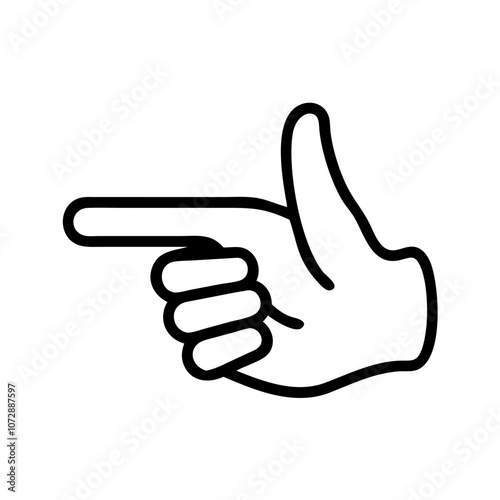 Finger gun gesture symbolizing fun and playfulness on a plain background