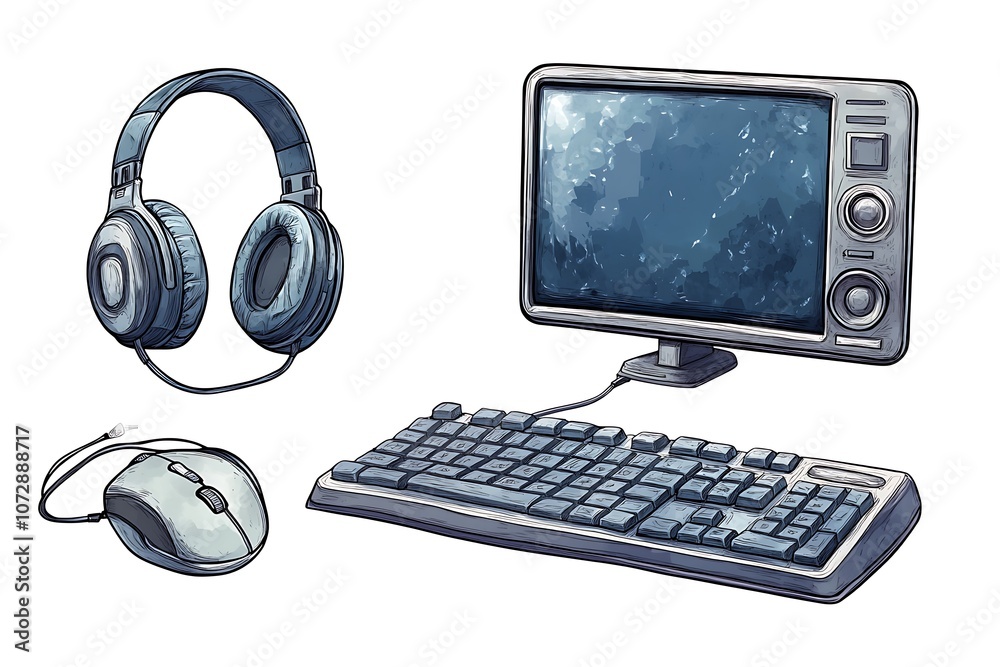 Blank black pc monitor on desktop in organized workplace. Blank black pc monitor on desktop in organized workplace.