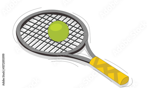 tennis ball racket vektor icon