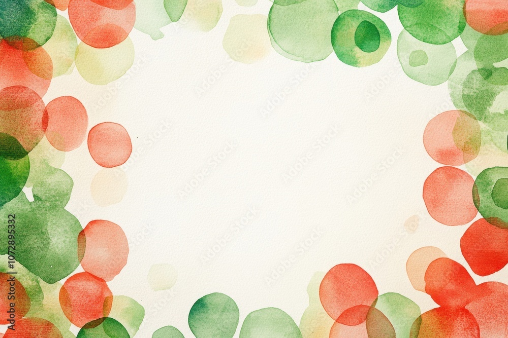background with red and green circles light background in watercolor background with red and green circles light background in watercolor