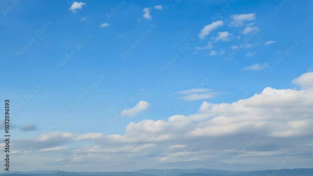 Timelapse of White Clouds in a Clear Blue Sky Timelapse of White Clouds in a Clear Blue Sky