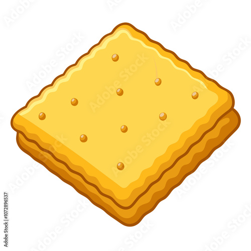 Saltine Cracker vector illustration 