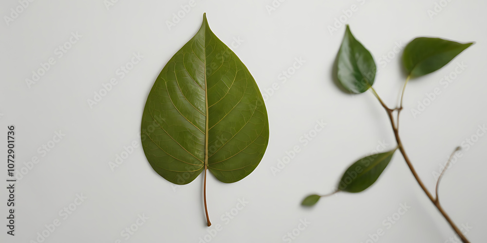 Minimalistic icon of a leaf shape symbolizing nature and growth on a white background.