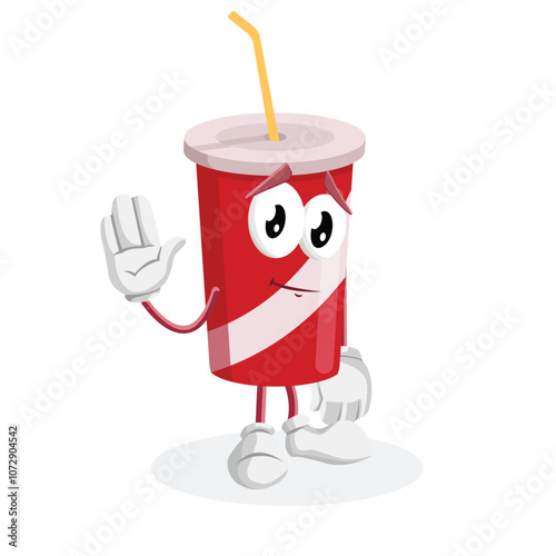 Soft drink Logo mascot goodbye pose