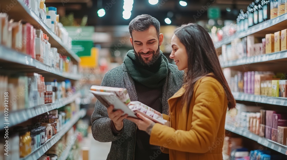 Salesperson assisting a customer in choosing the right product at a retail store product comparisons and personalized recommendations in a professional environment Salesperson assisting a customer in choosing the right product at a retail store product comparisons and personalized recommendations in a professional environment