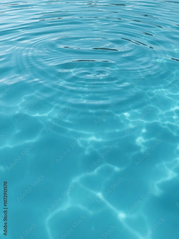 Water creating intersecting ripples on a serene blue background, liquid, Zen Water creating intersecting ripples on a serene blue background, liquid, Zen