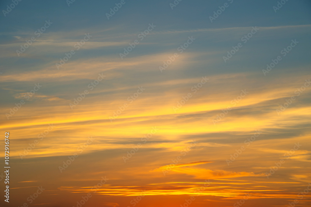 summer evening, sunset in yellow, orange and pink with clouds, background summer evening, sunset in yellow, orange and pink with clouds, background