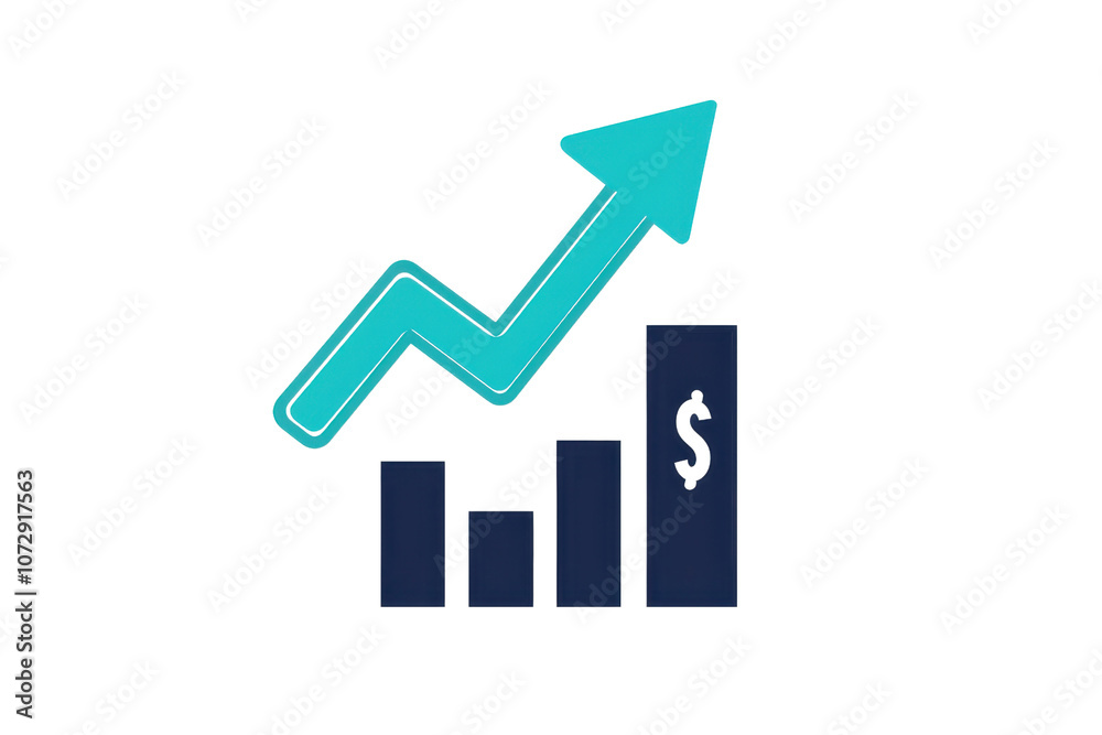 An upward trending graph with bars and an arrow, symbolizing growth and financial progress. An upward trending graph with bars and an arrow, symbolizing growth and financial progress.