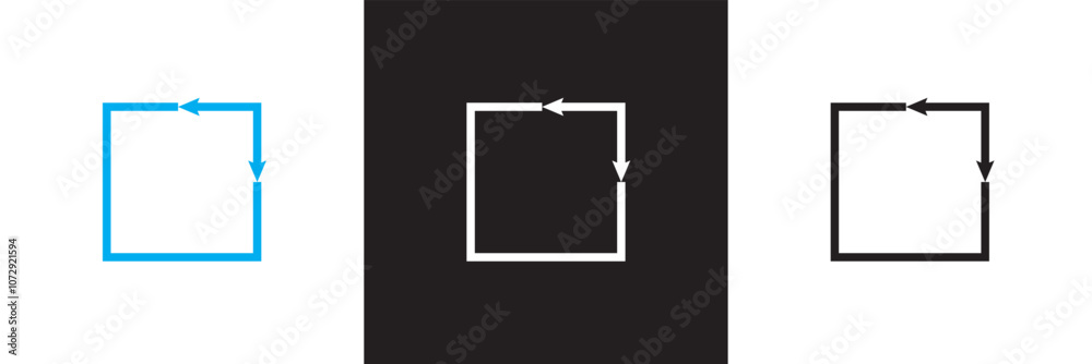 Square area icon . Floor height room construction square house size icon. isolated on white and black background. Vector illustration. EPS 10 Square area icon . Floor height room construction square house size icon. isolated on white and black background. Vector illustration. EPS 10