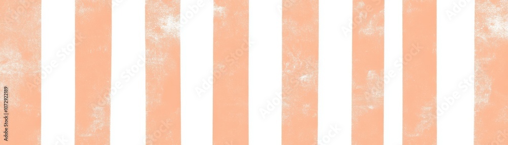 Fototapeta premium Abstract Background of Vertical Peach and White Stripes with a Distressed Texture