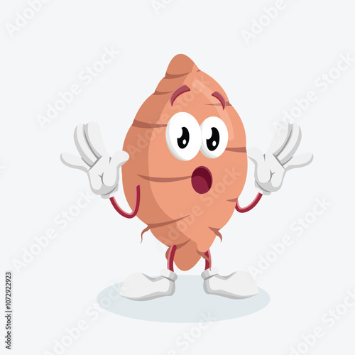 yam Logo mascot surprise pose