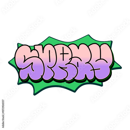 Graffiti Throw Up Bubble Vector Word SPRAY