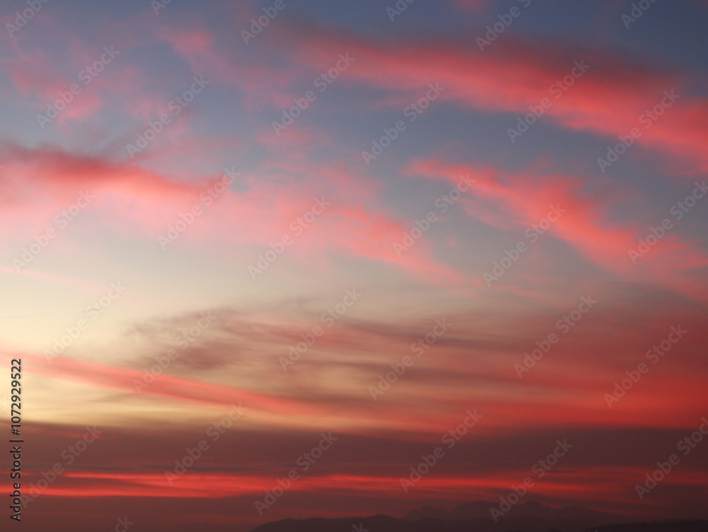 Beautiful clouds at sunset in the sky. Colorful sky. Beautiful clouds at sunset in the sky. Colorful sky.