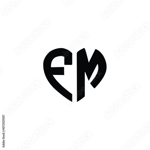 FM monogram logo design letter text name symbol monochrome logotype alphabet character simple logo
