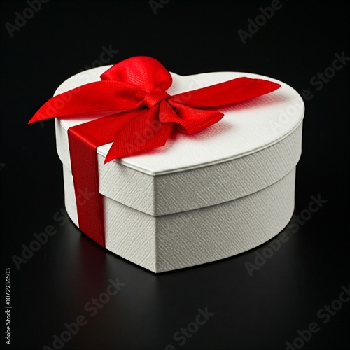 heart shape gift boxes on background with shadow.