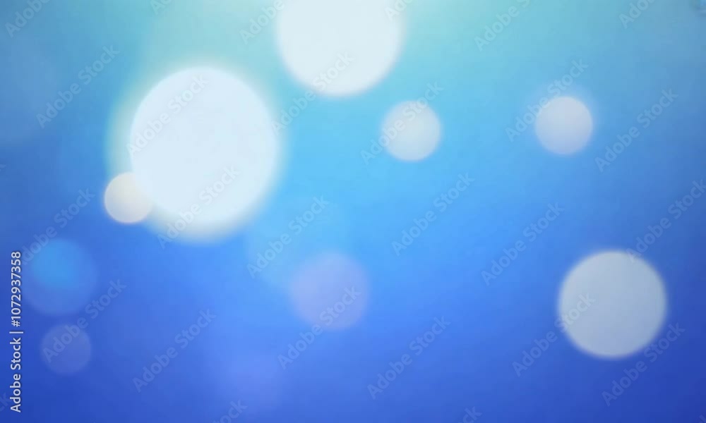 a soft, gradient blue background where large, gentle bokeh lights in white and light blue subtly fade in and out