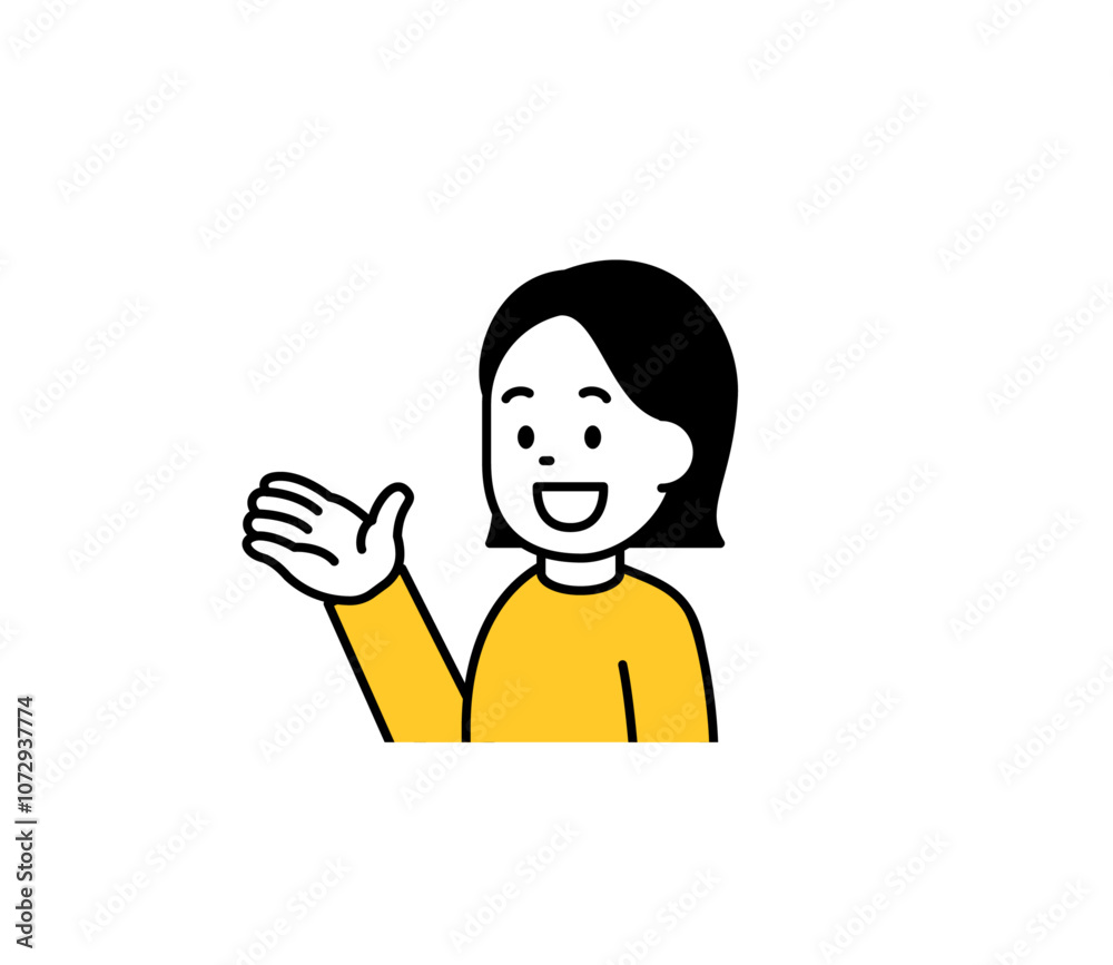 案内をする女性のイラスト ベクター
案内をする女性のイラスト ベクター