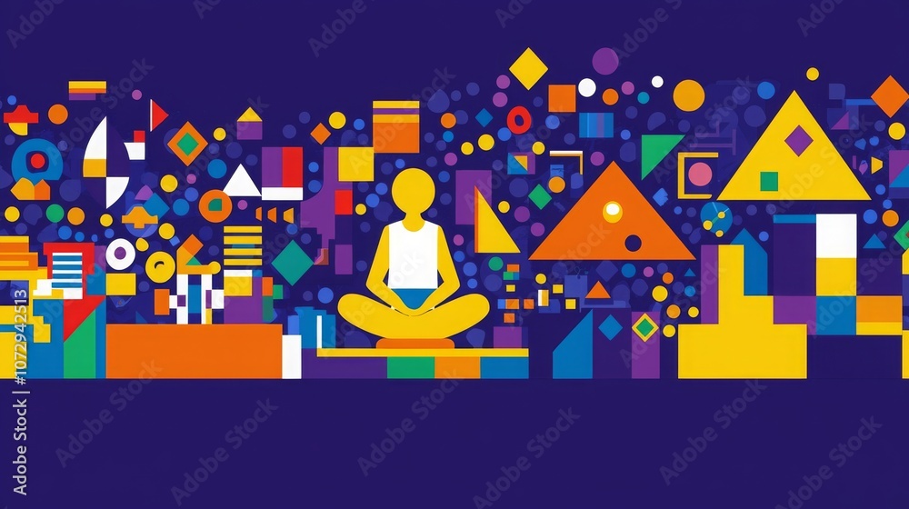 Colorful Representation of Mental Clarity and Focus Colorful Representation of Mental Clarity and Focus