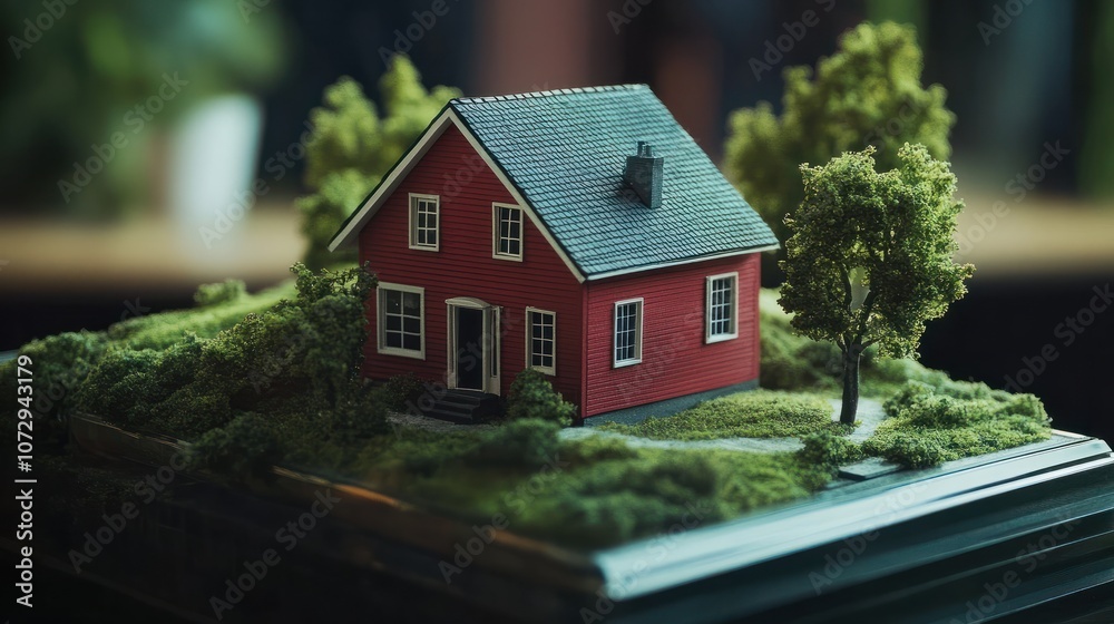 Miniature red house on a graph symbolizing real estate trends and market analysis, showcasing financial growth and investment potential. Miniature red house on a graph symbolizing real estate trends and market analysis, showcasing financial growth and investment potential.
