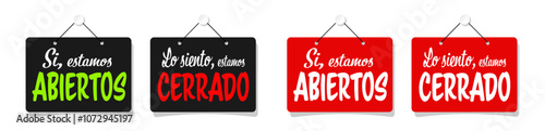 Si, estamos Abiertos / Lo Siento estamos Cerrado