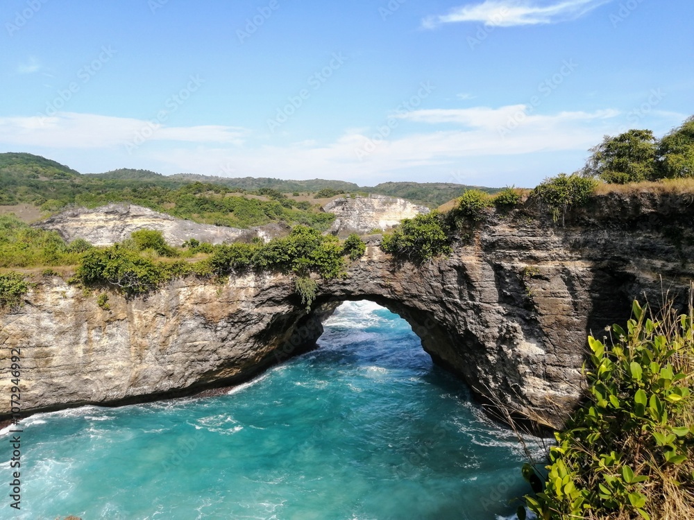 a view of Broken bridge in Bali Indonesia a view of Broken bridge in Bali Indonesia