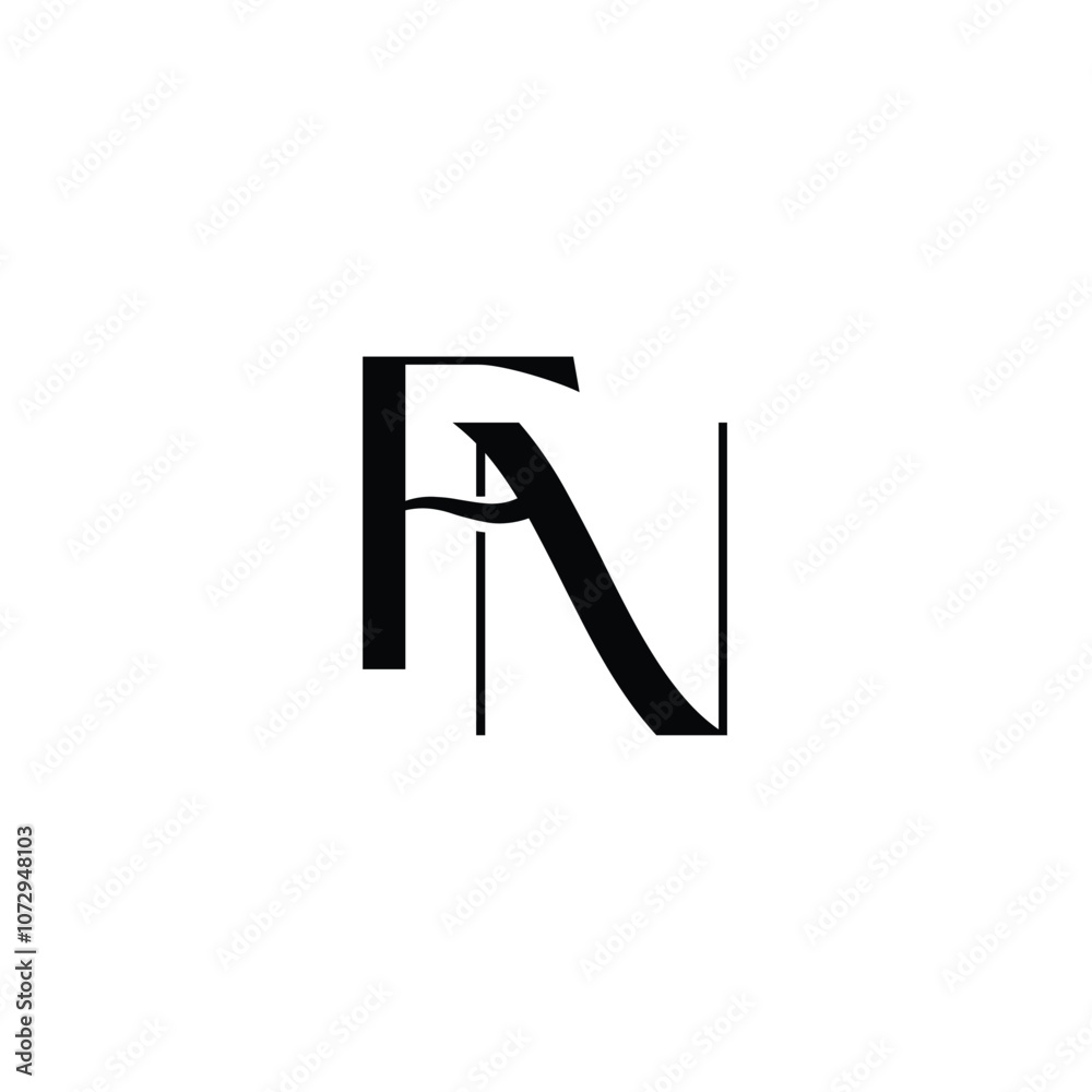 FN monogram logo design letter text name symbol monochrome logotype alphabet character simple logo FN monogram logo design letter text name symbol monochrome logotype alphabet character simple logo
