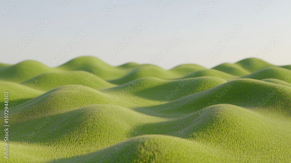 Lush Green Hills on a Clear Day Lush Green Hills on a Clear Day
