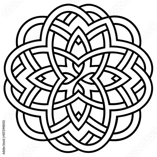 Celtic Knots - Interwoven Curves and Endless Symmetry Vector