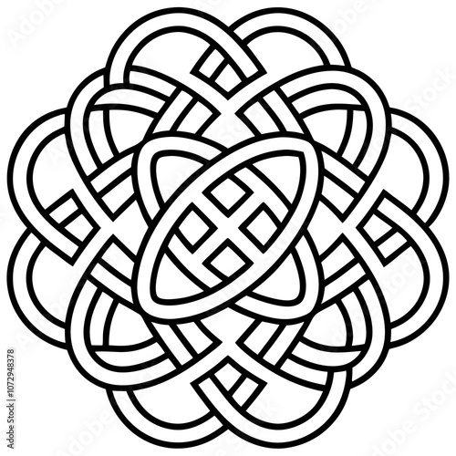 Celtic Knots - Interwoven Curves and Endless Symmetry Vector