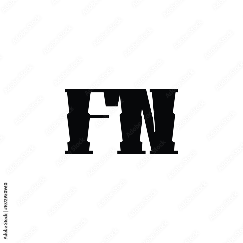 FN monogram logo design letter text name symbol monochrome logotype alphabet character simple logo FN monogram logo design letter text name symbol monochrome logotype alphabet character simple logo