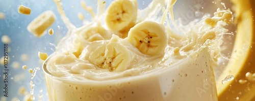 Vibrant Banana Slices Splas...