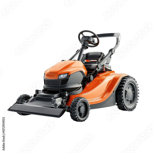 A modern lawn mower showcasing innovative design and functionality. Perfect for efficient grass cutting in residential or commercial landscapes.