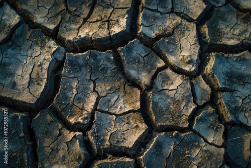 texture of dry cracked soil photo