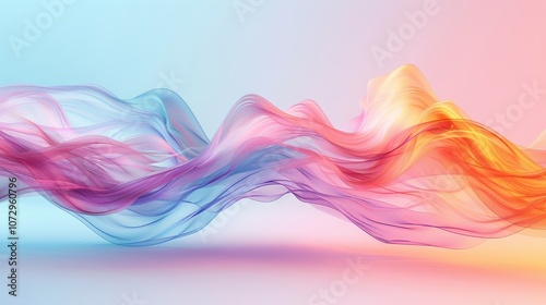 Colorful abstract wave forms in soft tones.