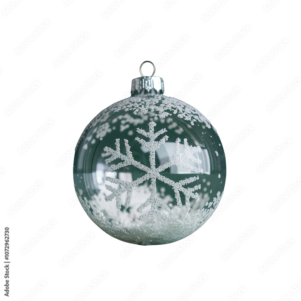 Frosted Transparent Christmas Ornament with Snowflake Design for Winter Decor Frosted Transparent Christmas Ornament with Snowflake Design for Winter Decor