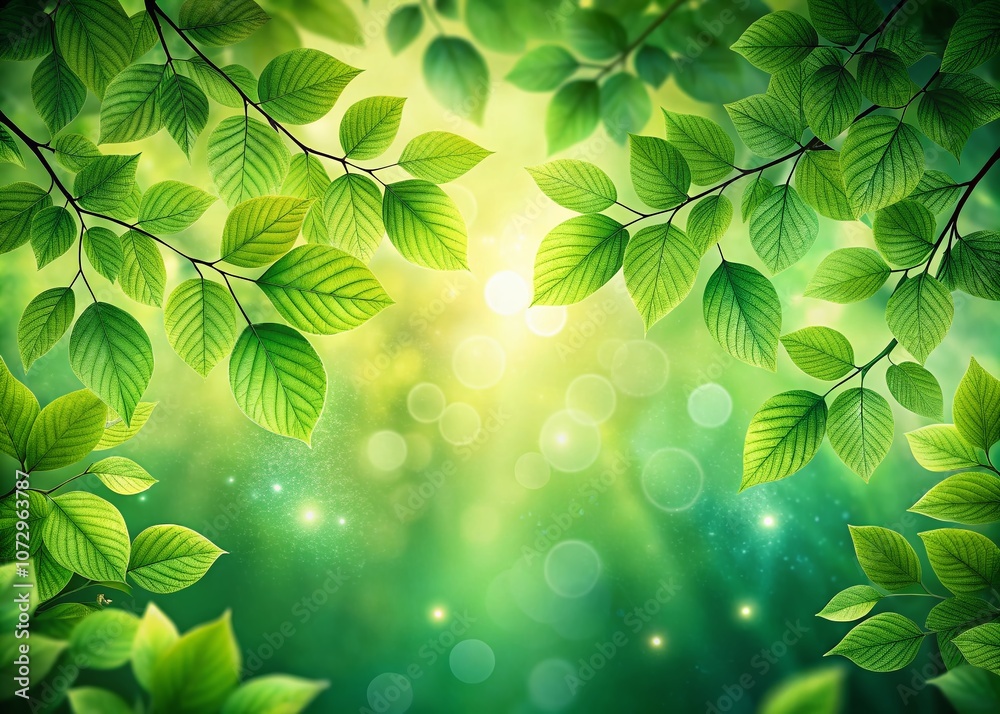 Surreal Horizontal Background of Lush Green Leaves Creating an Ethereal Atmosphere for Nature-Themed Projects and Designs, Perfect for Websites, Print Media, and Art Displays Surreal Horizontal Background of Lush Green Leaves Creating an Ethereal Atmosphere for Nature-Themed Projects and Designs, Perfect for Websites, Print Media, and Art Displays