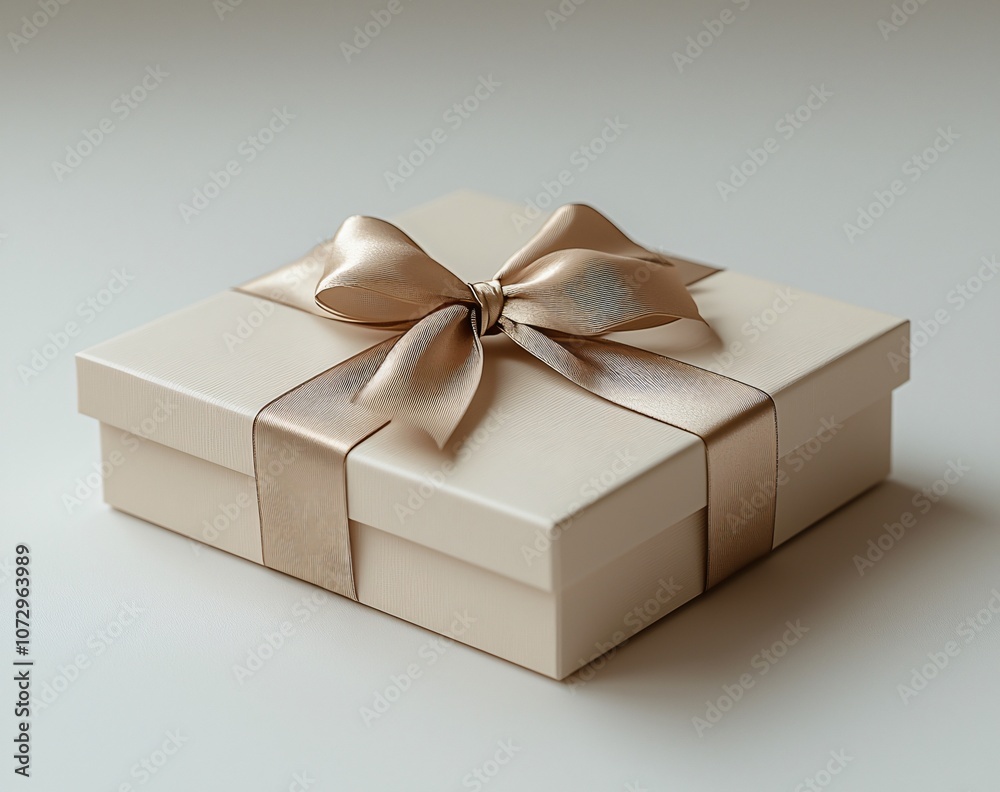 An elegant gift box with a champagne ribbon, ideal for winter celebrations, holidays, and corporate gifting. Perfect for showcasing luxury and anticipation. An elegant gift box with a champagne ribbon, ideal for winter celebrations, holidays, and corporate gifting. Perfect for showcasing luxury and anticipation.