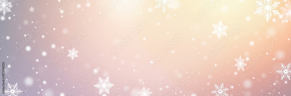 A soft, dreamy winter background featuring delicate snowflakes on a gentle gradient, perfect for holiday-themed designs, invitations, or seasonal marketing.