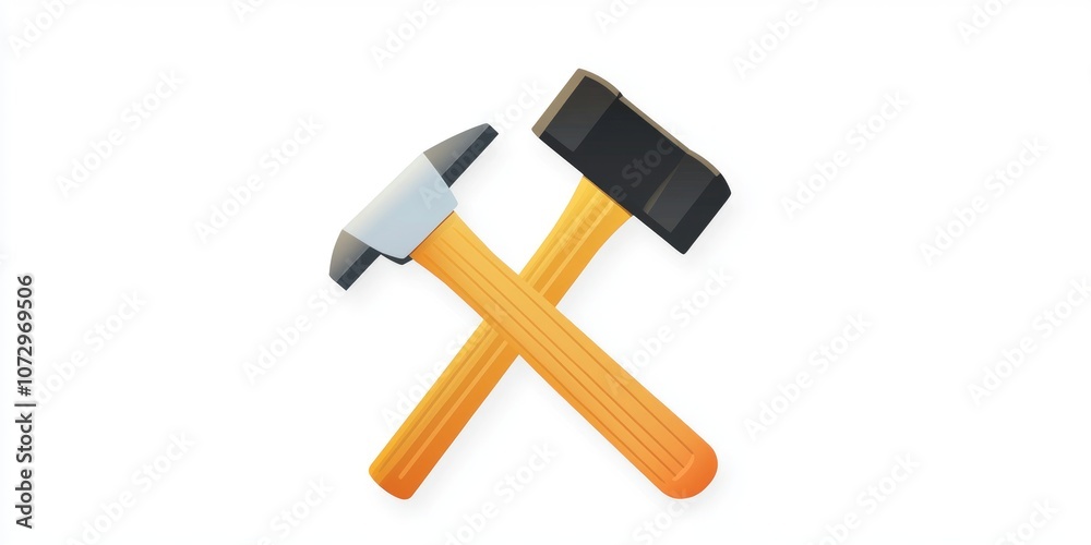Simple repair icon with a hammer and screwdriver for various repair-related applications. Simple repair icon with a hammer and screwdriver for various repair-related applications.
