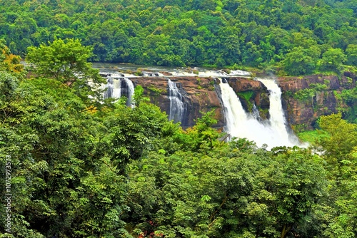 Athirappilly Waterfalls, Chalakudy River, Vazhachal Forest, Thrissur, Kerala, India, Asia photo